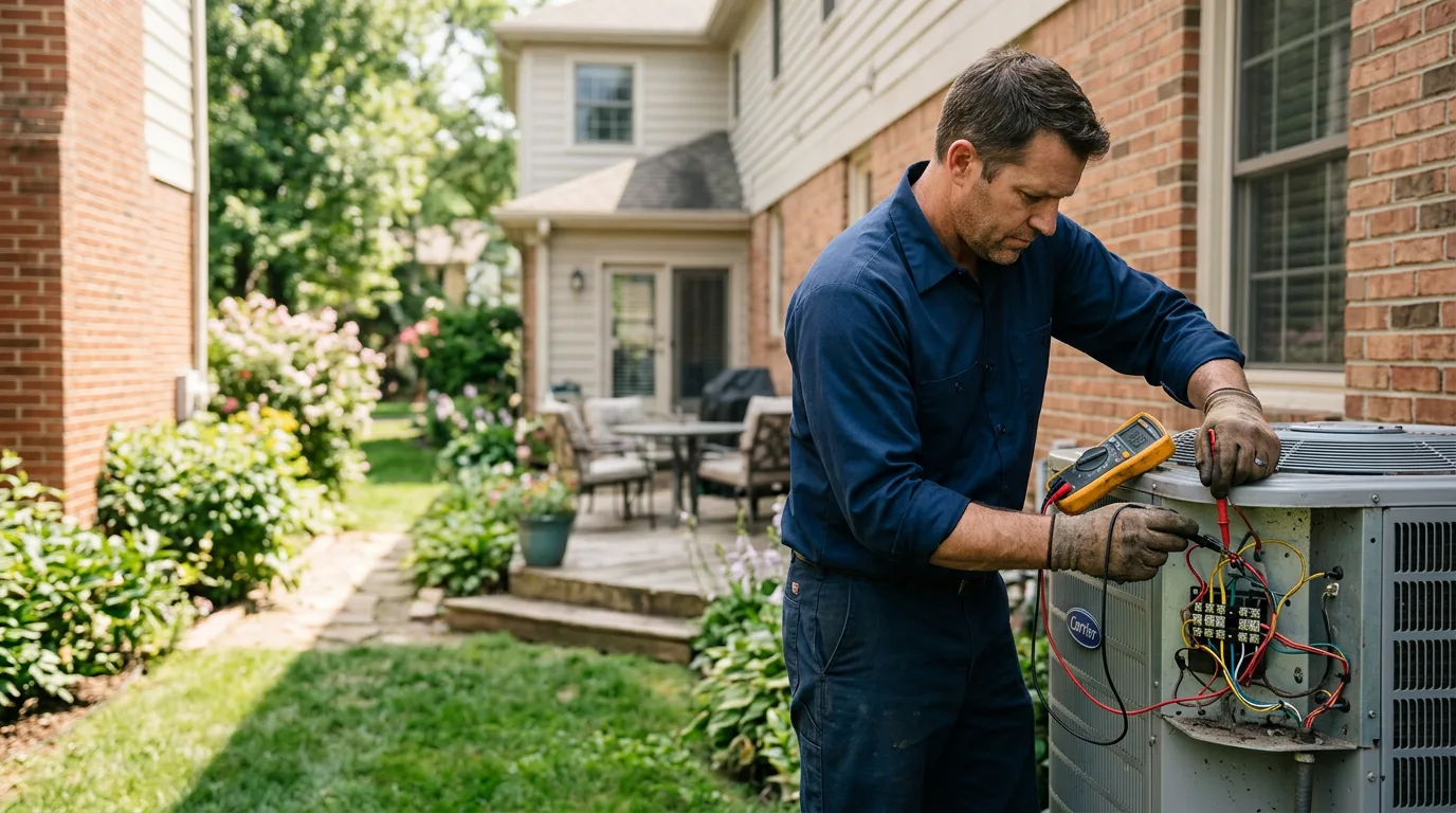 HVAC technician working near Marshfield, MA
